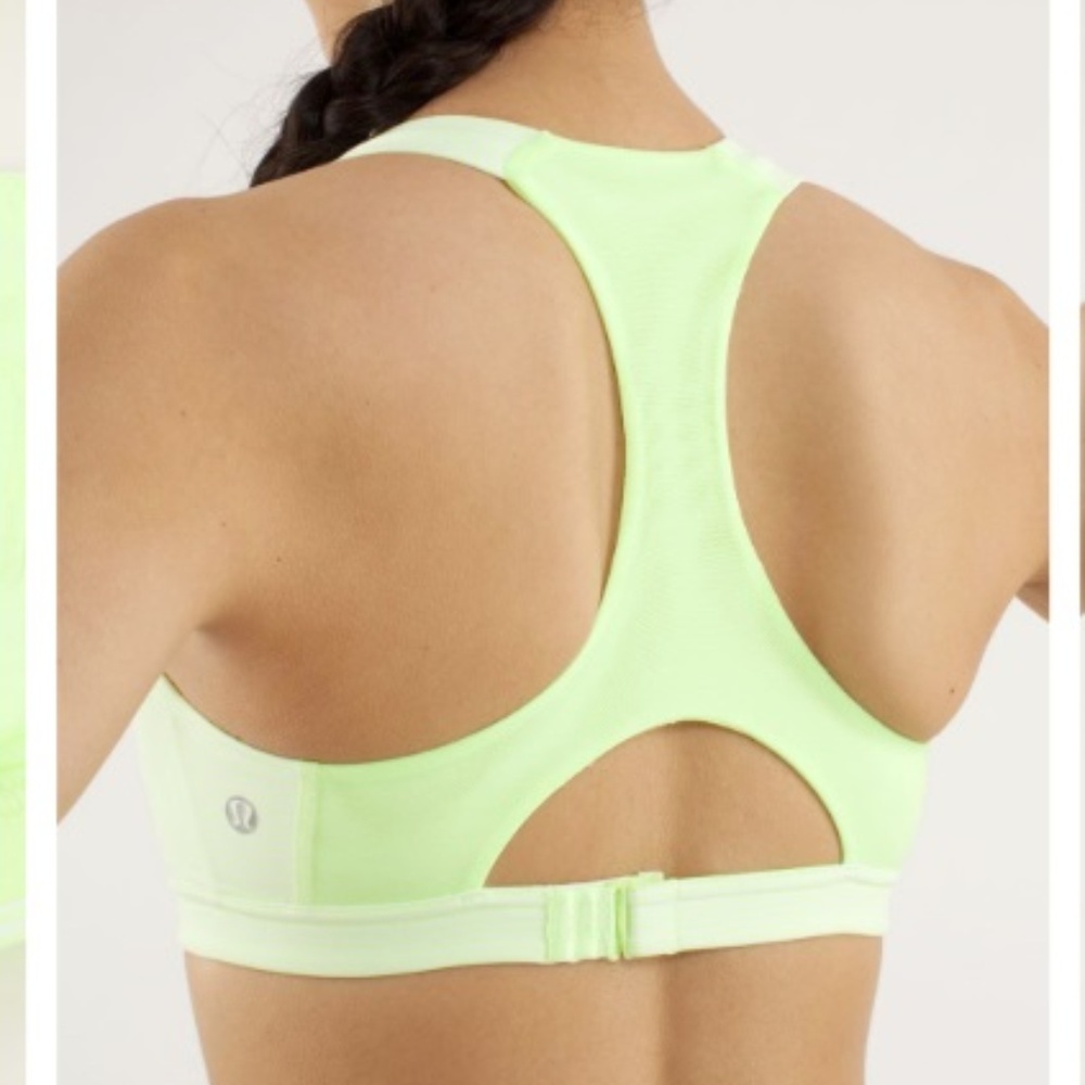 Lululemon Hook Me Up - Bright Green/Yellow striped